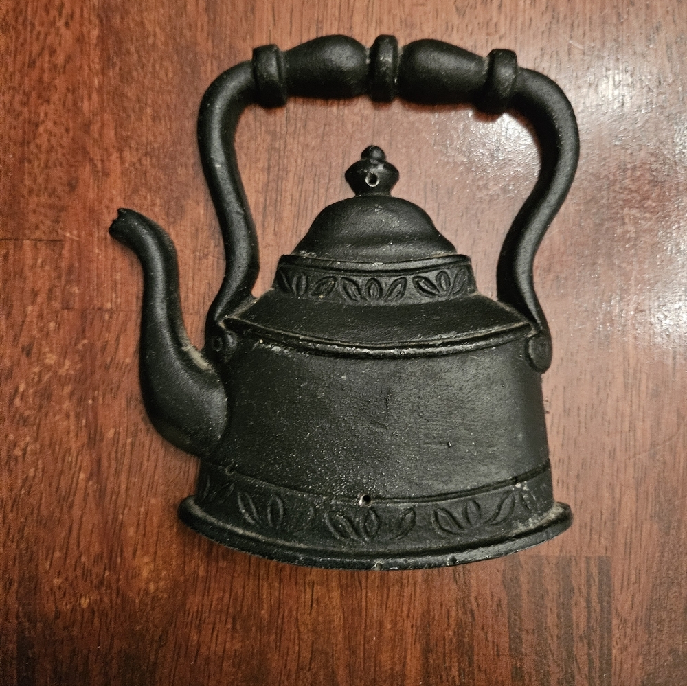 Vintage Cast Iron Teapot Wall Decor